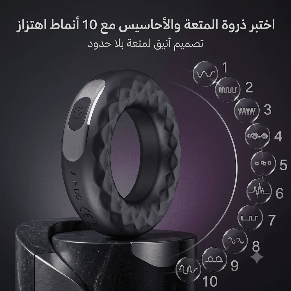10-function vibrating cock ring - New Center