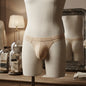 عرض أمامي لـMen's Beige Thong مع جزء أمامي محدد