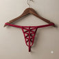 Men's red crisscross strap thong variant