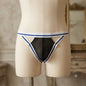 Newcentre men's black open-side mesh jockstrap front view