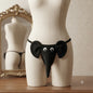 Men's black elephant novelty underwear front view