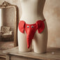Men's red elephant novelty underwear with side ear details