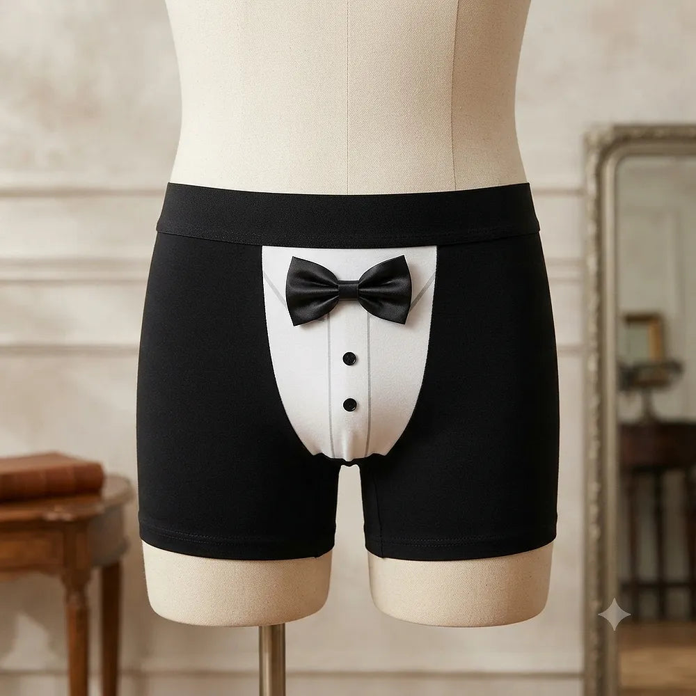 Men's black and white tuxedo boxer brief - Newcentre