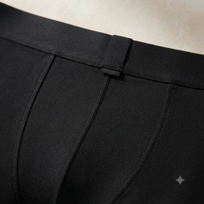 Detail of black waistband and seam construction