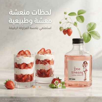 Edible massage oil with an ice cream flavor - New Center