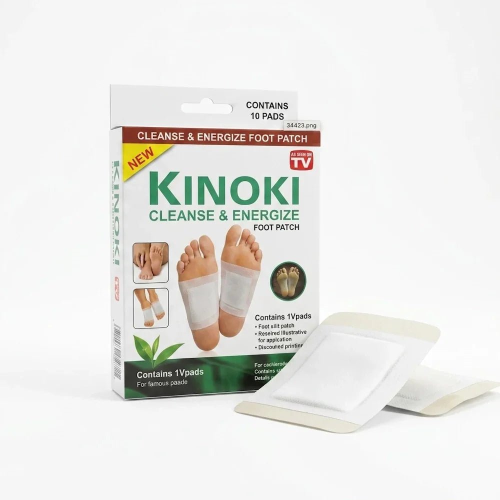Kinoki Cleanse & Energize Foot Patch - 10 Detox Pads - New Center