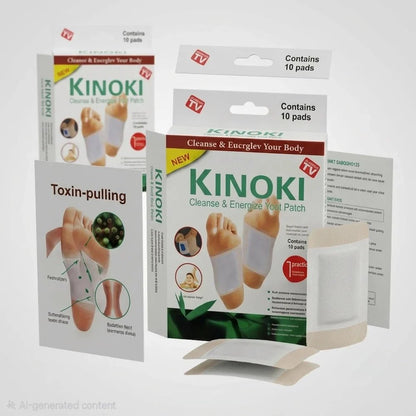 Kinoki Cleanse & Energize Foot Patch - 10 Detox Pads - New Center