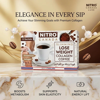 Nitro Canada Slimming Lose Weight Collagen Coffee 7 in 1 Instant Coffee - New Center