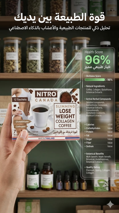 Nitro Canada Slimming Lose Weight Collagen Coffee 7 in 1 Instant Coffee - New Center