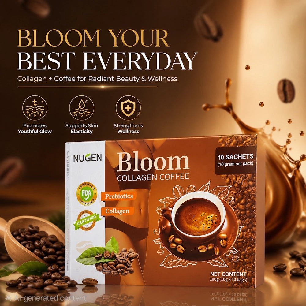 NUGEN Bloom Collagen Coffee - 10 Sachets (10g per pack) - New Center