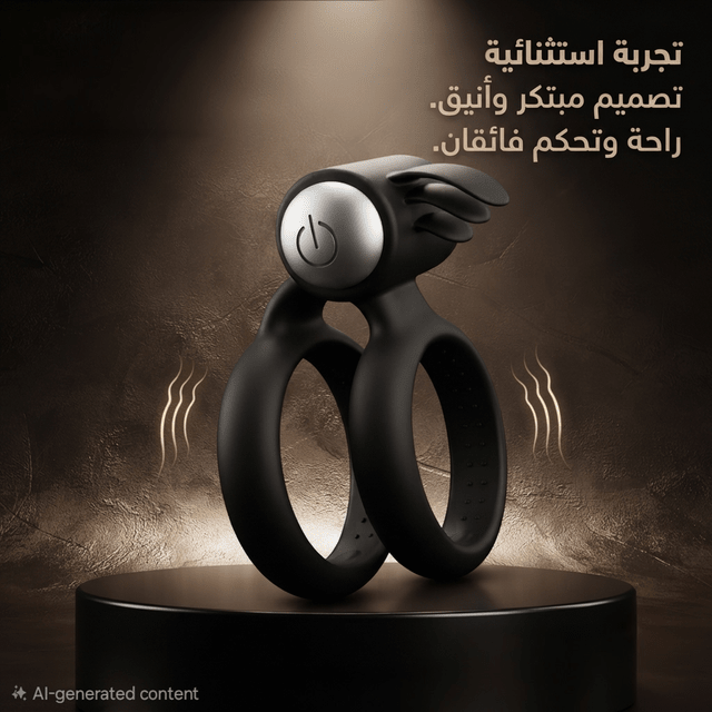 Silicone Double Ring Vibrator with Tickler Stimulator - New Center